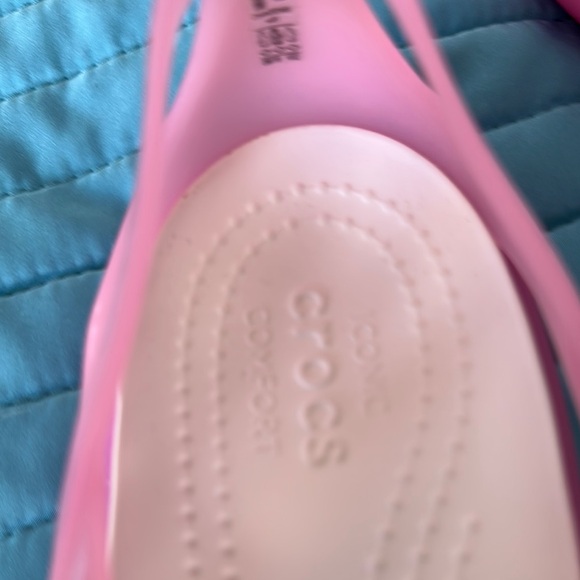 Crocs Jelly Pink and Orange Sandals - Picture 6 of 9